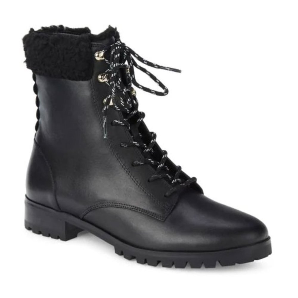Kate Spade New York Rafferty Faux Fur Trim Combat Boots